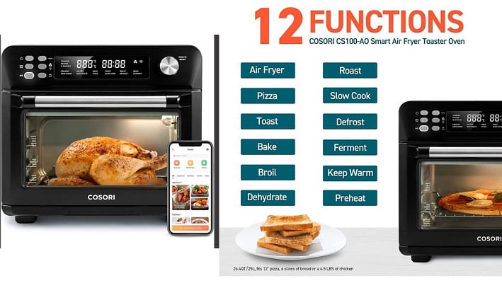 COSORI Air Fryer Toaster oven XL 26.4QT