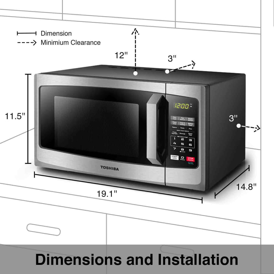 Dimensions of this Toshiba EM925A5A-BS