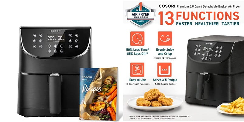 COSORI 5.8-Qt Air Fryer Oven Combo