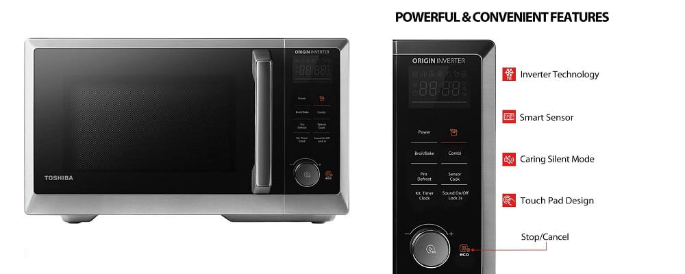 TOSHIBA 7-in-1 Microwave Oven with Air Fryer