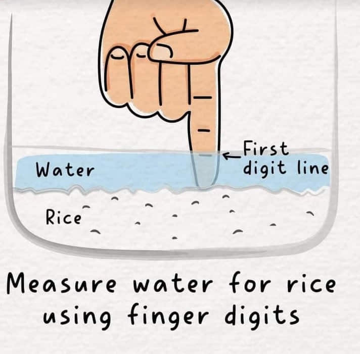 The Finger Method For Cooking Rice